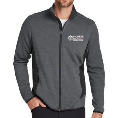 Pioneer Products - Full Zip Heather Stretch Fleece Jacket Thumbnail