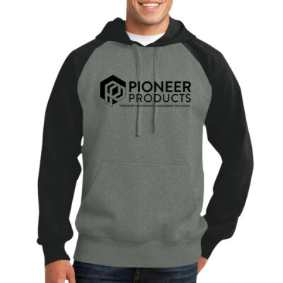 Pioneer Products - Raglan Colorblock Pullover Hooded Sweatshirt Thumbnail