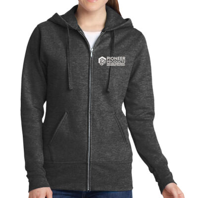 Pioneer Products - Ladies Core Fleece Full Zip Hooded Sweatshirt Thumbnail
